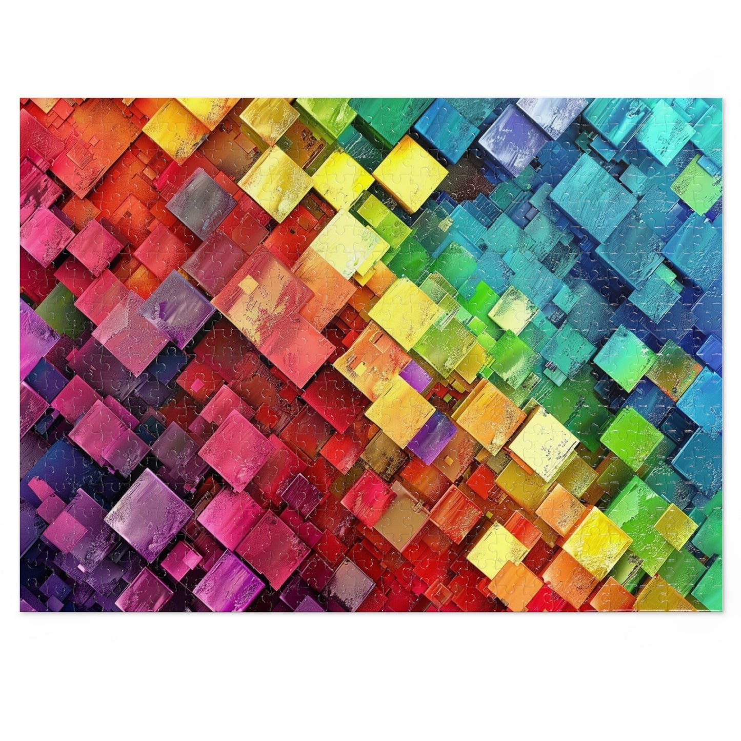 1. Vibrant Jigsaw Puzzle with Tin - Educational Gift, Brain Teaser, Family Activity, Unique Design