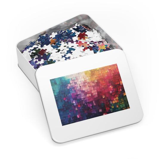 3. Vibrant Science Jigsaw Puzzle with Tin - Educational Gift, Brain Teaser, Family Activity, Unique Design