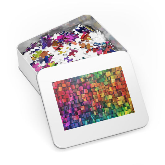 4. Vibrant Science Jigsaw Puzzle with Tin - Educational Gift, Brain Teaser, Family Activity, Unique Design