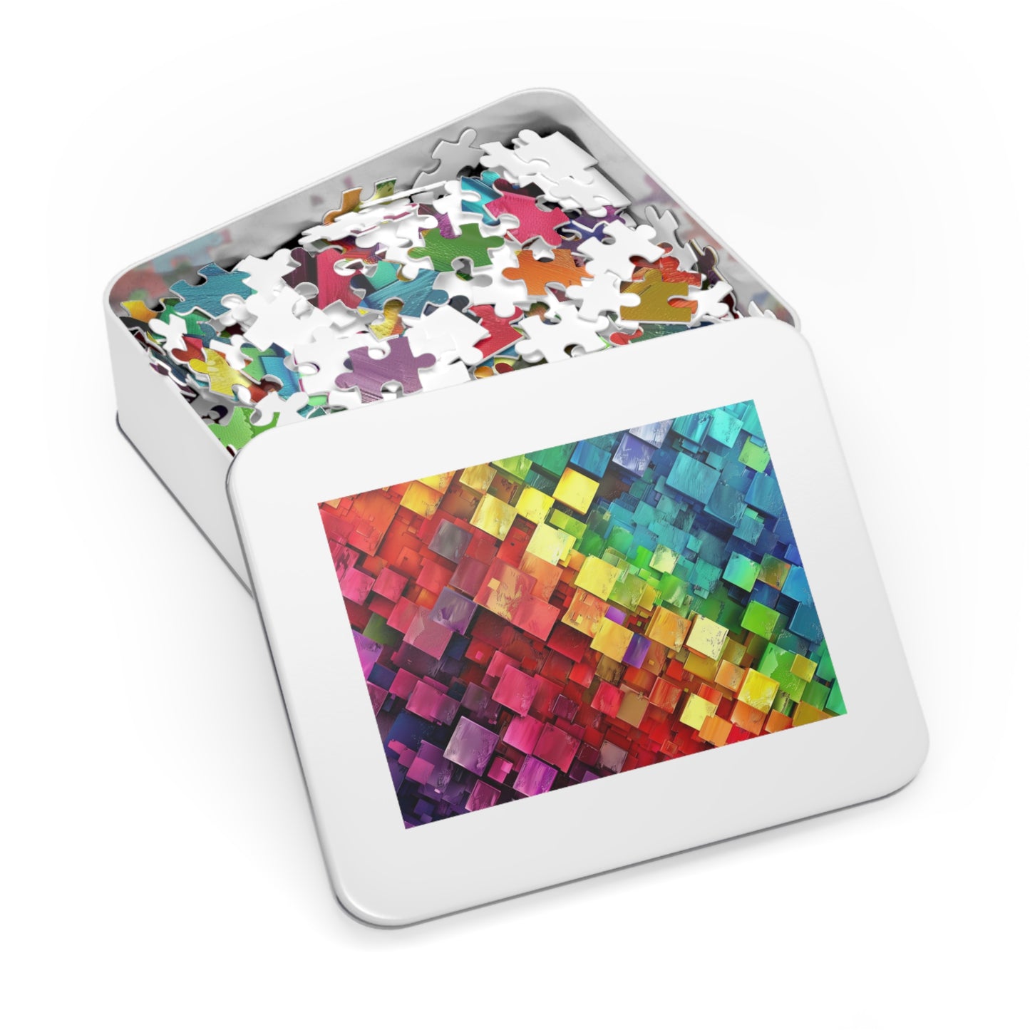 1. Vibrant Science Jigsaw Puzzle with Tin - Educational Gift, Brain Teaser, Home Decor, Family Activity, Unique Present