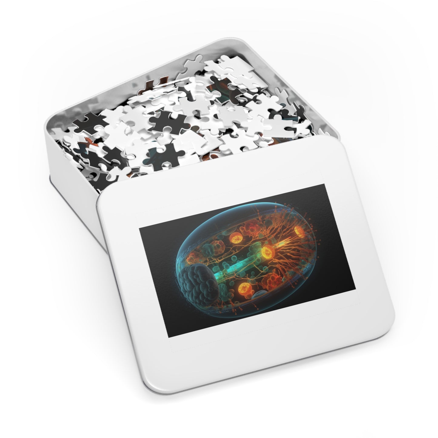 Vibrant Science Jigsaw Puzzle with Tin - Educational Gift, Brain Teaser, Home Decor, Family Activity, Unique Present