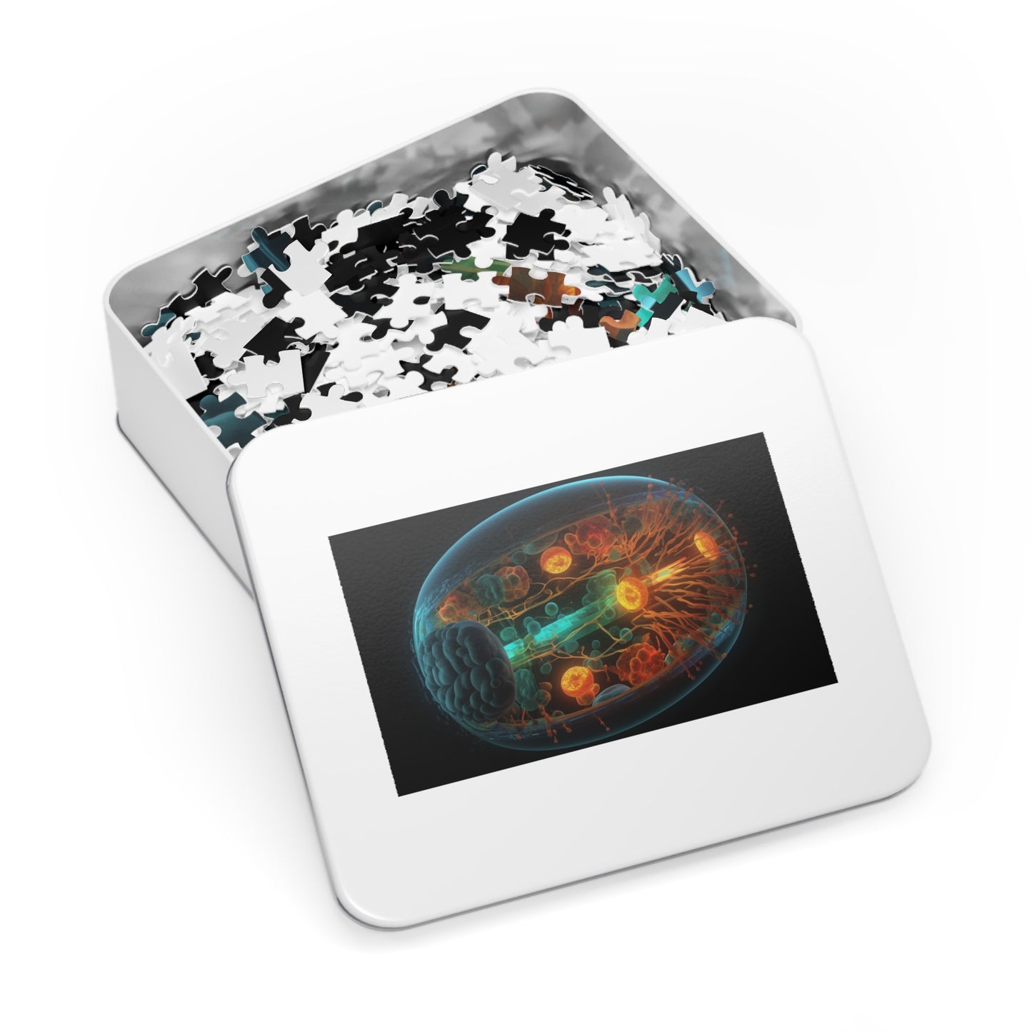 Vibrant Science Jigsaw Puzzle with Tin - Educational Gift, Brain Teaser, Home Decor, Family Activity, Unique Present