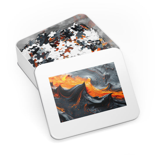 12. The Lava Fields:Series: Vibrant Jigsaw Puzzle with Tin - Educational Gift, Brain Teaser, Family Activity, Unique Design