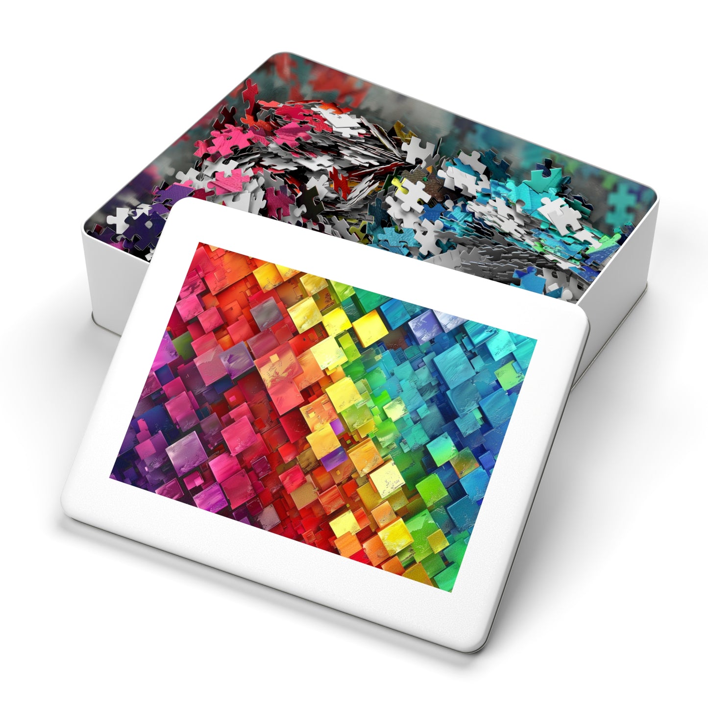 1. Vibrant Science Jigsaw Puzzle with Tin - Educational Gift, Brain Teaser, Home Decor, Family Activity, Unique Present