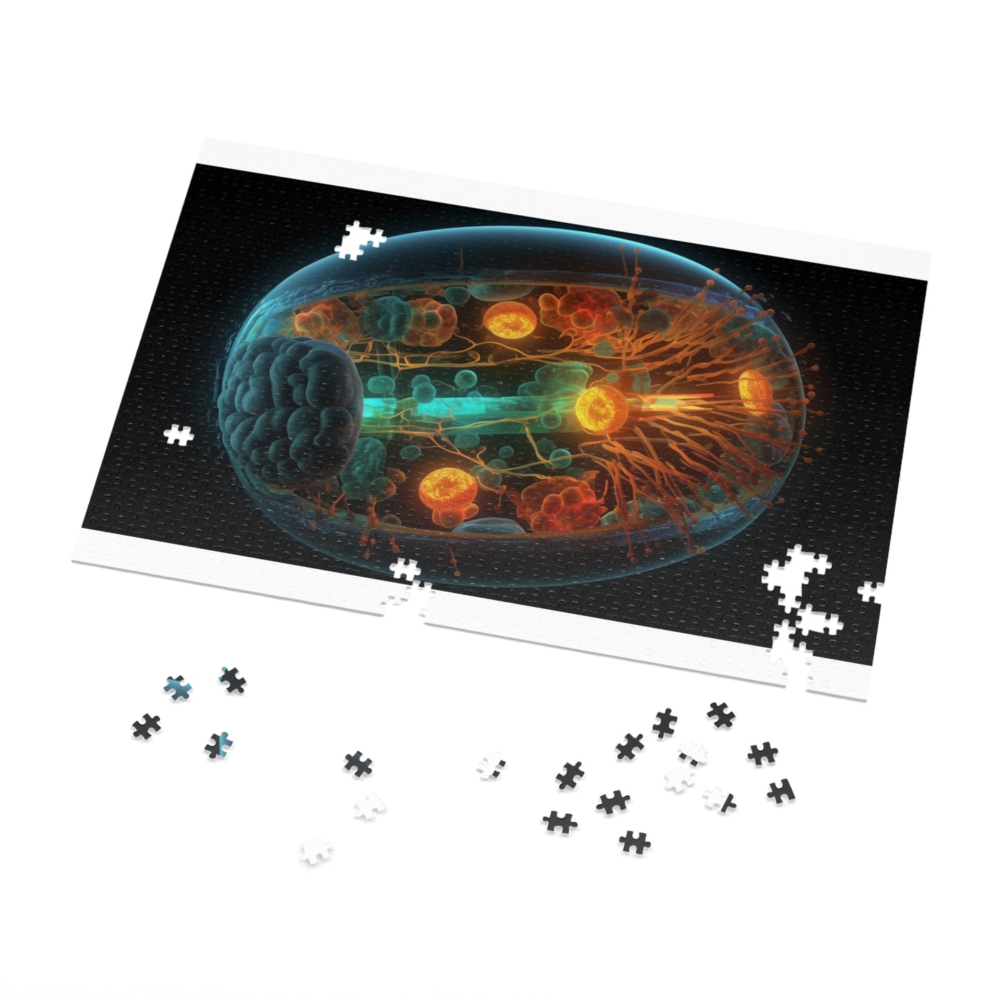 Vibrant Science Jigsaw Puzzle with Tin - Educational Gift, Brain Teaser, Home Decor, Family Activity, Unique Present