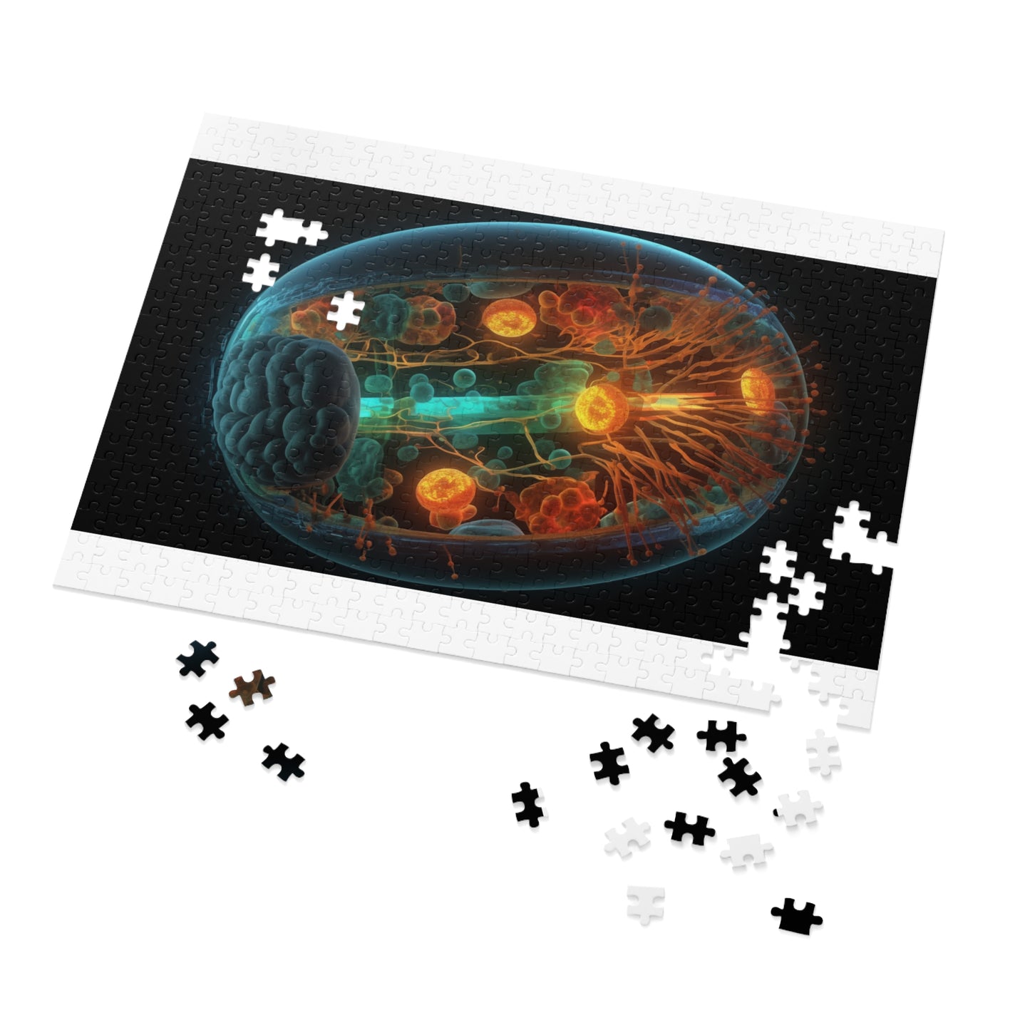 Vibrant Science Jigsaw Puzzle with Tin - Educational Gift, Brain Teaser, Home Decor, Family Activity, Unique Present